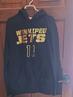 Mitchell & Ness Black Hoodie with Red Accent Label